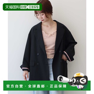 1h可退 日本直邮earth music&ecology 女士宽松廓形双排扣大口袋