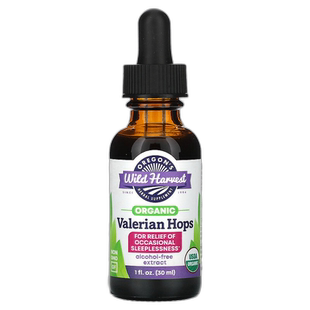 香港直邮Oregons Wild Harvest,有机缬草啤酒花，1 液量盎司（30