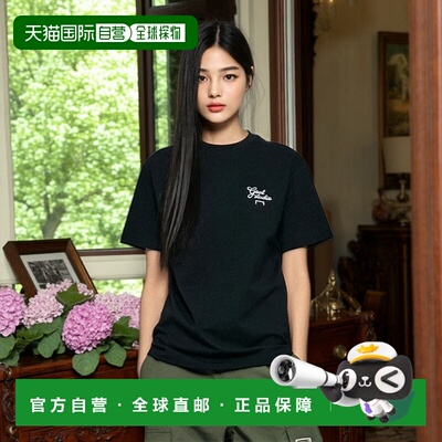 韩国直邮GOALSTUDIO 必备字母图案 T 恤-黑色