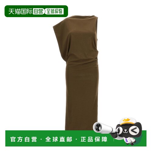 自营jacquemusDrap Dress - green 美国奥莱直发连衣裙吊带