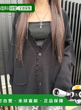 1h可退 日本直邮Figments男女同款宽松破损风长款开衫 FG25AW087