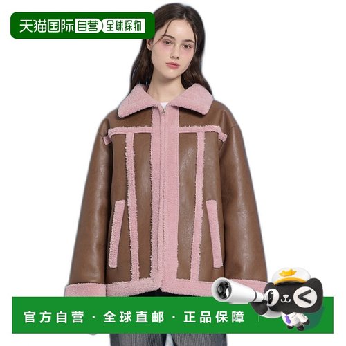 韩国直邮WAIKEI韩国小众设计师狗狗图案时尚日常秋冬大衣YKBD03JK