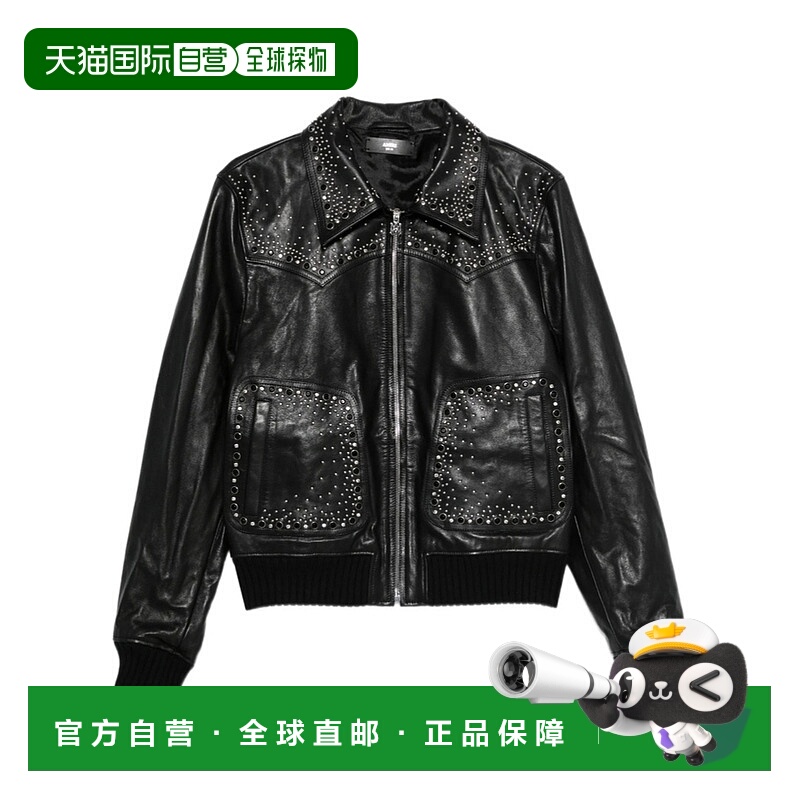 1h可退 香港直邮AMIRI 男士夹克 AMLTBB1010BLACK AW2025 黑色
