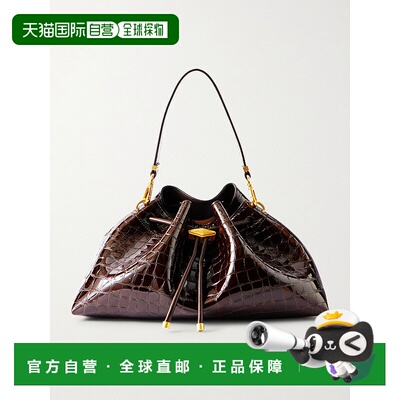 1h可退 香港直邮Jimmy Choo 周仰杰 女士 Cinch 中号鳄鱼皮革感肩