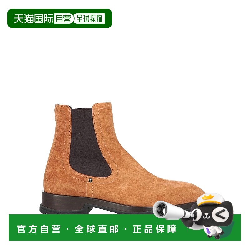 1h可退 香港直邮MCQUEEN 亚历山大 麦昆 男士 脚踝靴 brown棕色