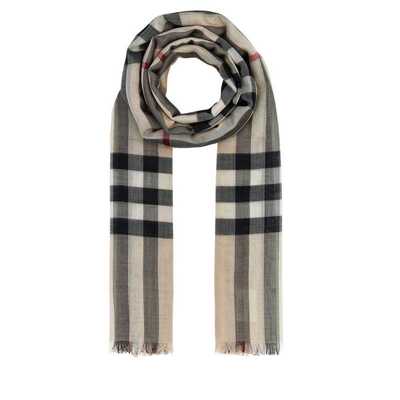 BURBERRY 女士围巾 8078782A5129 CO 灰色 SCIARPE & FOULARD