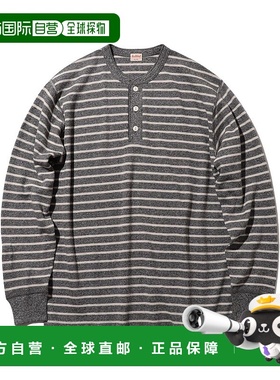 1h可退 日本直邮Healthknit 男装 宽松蜂窝纹理竖罗纹长袖亨利领T