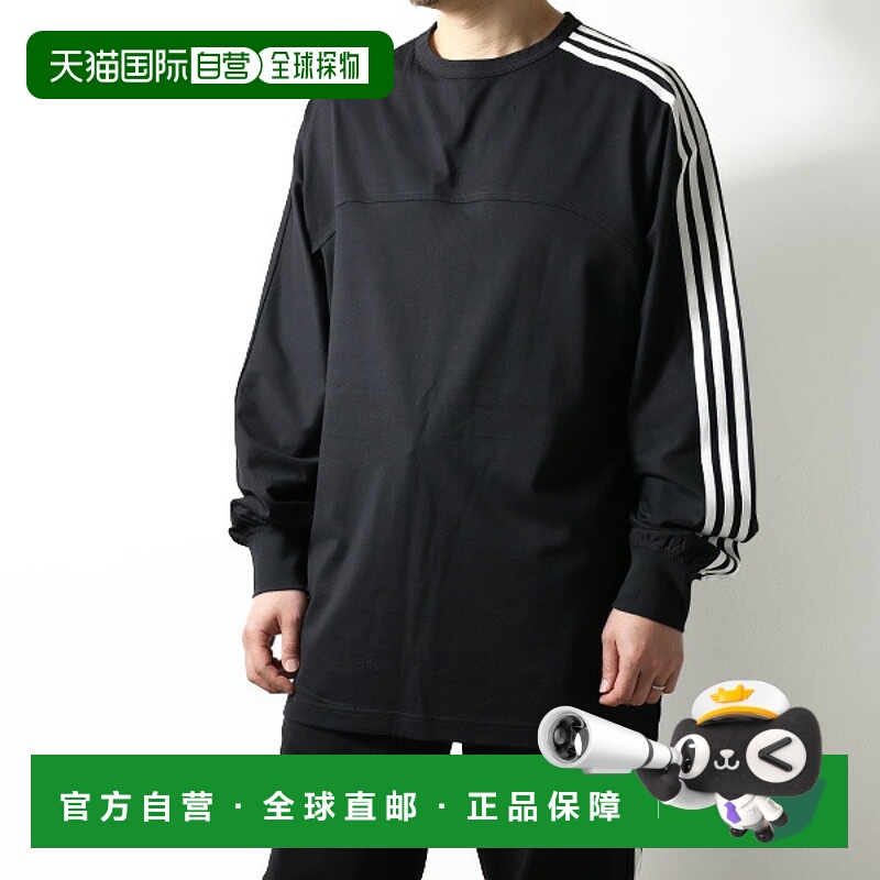 日本直邮Y-3 T恤 M 3条纹长袖T恤 JN4987 男士长袖三条纹圆领长T