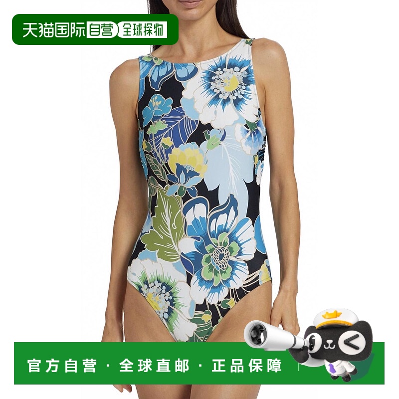 自营 johnny wasJenn系带连体泳衣Jenn印花-Jenn印花 美国奥莱直