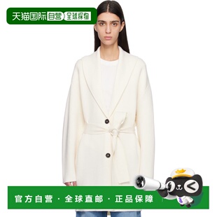 1h可退 香港直邮潮奢 toteme 女士 灰白色 Shawl-Lapel Robe 开衫
