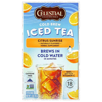 香港直发Celestial Seasonings斯乐柑橘冷泡冰茶无咖啡萃取35g