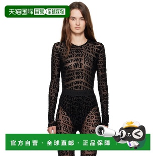 范思哲 女士 黑色 1h可退 Flock versace Tulle Liq 香港直邮潮奢