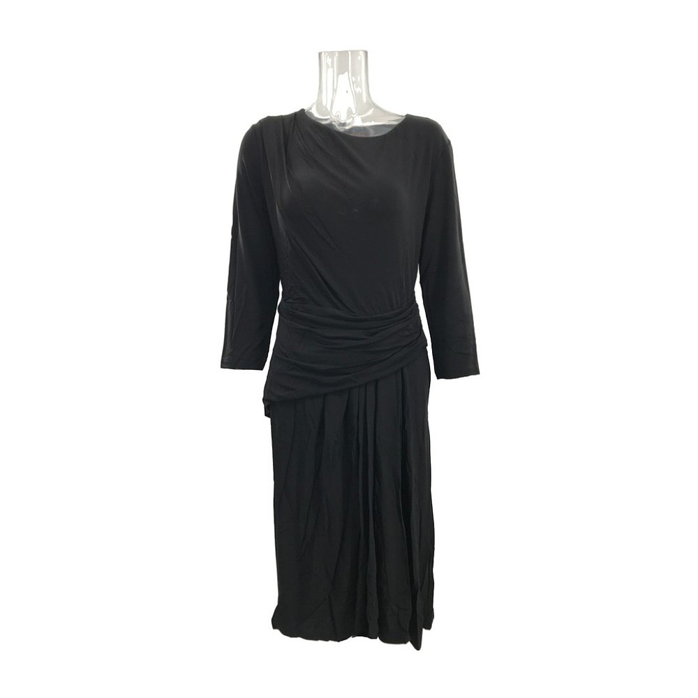 MAX MARA 女士半身裙 6621075706008 AW2021 黑色 褶皱细节连衣裙