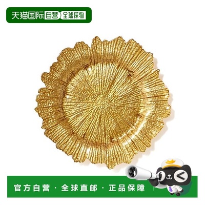 1h可退 日本直邮Francfranc 露切玻璃盘 L 金色