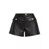 AGENCE 休闲裤 Dionne 美国直邮L 高腰人造革短裤 女装 时尚 百搭