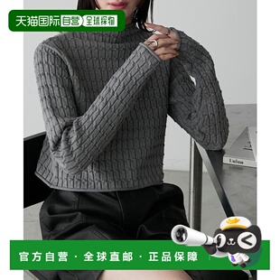 日本直邮【forksy.】不规则半高领针织套头衫 针织衫/毛衣牛仔