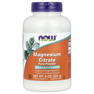 香港直发Now诺奥全柠檬酸镁营养粉神经系统健康227g