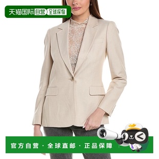 Breasted Linen Blend 自营Reiss beige Single Blazer 美 Shae