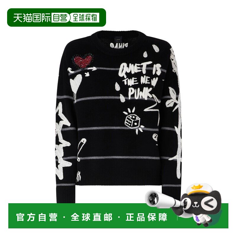 香港直邮PINKO 女士针织衫 107502A2PKZIK AW2026 黑色 NUOVA AND - 实物图