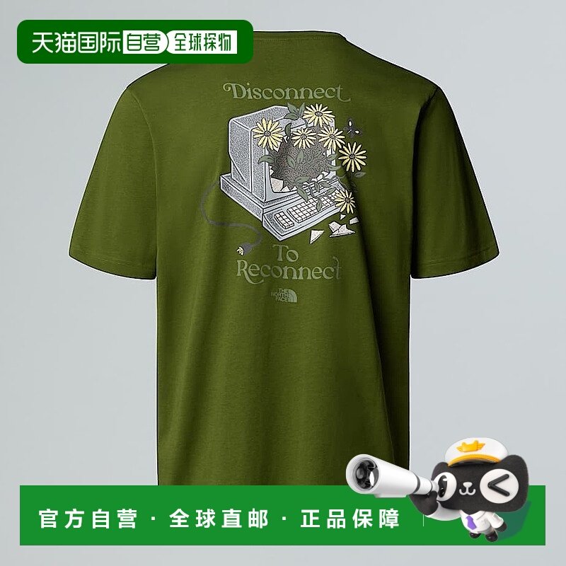 自营欧洲直邮北面 Connect Graphic男女通用休闲T恤 THE NORTH FA