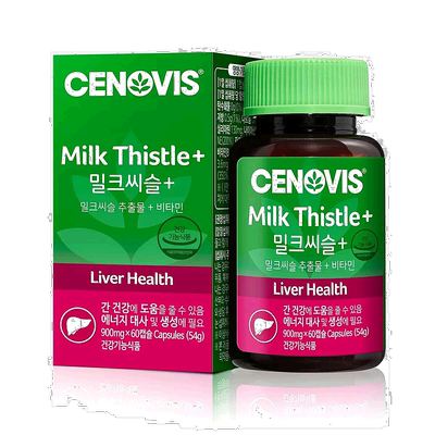 韩国直邮Cenovis奶蓟草护肝胶囊60粒*2瓶护旰解酒醒酒熬夜保健