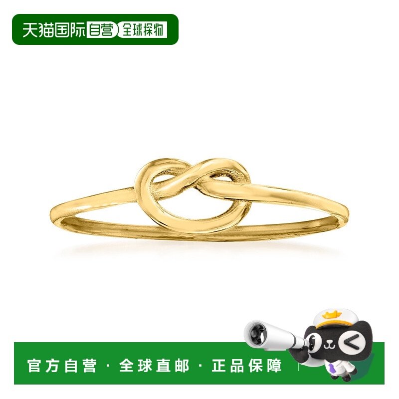 自营 Ross-Simons 意大利 14kt 黄金 Love Knot 戒指 - 黄色 美国