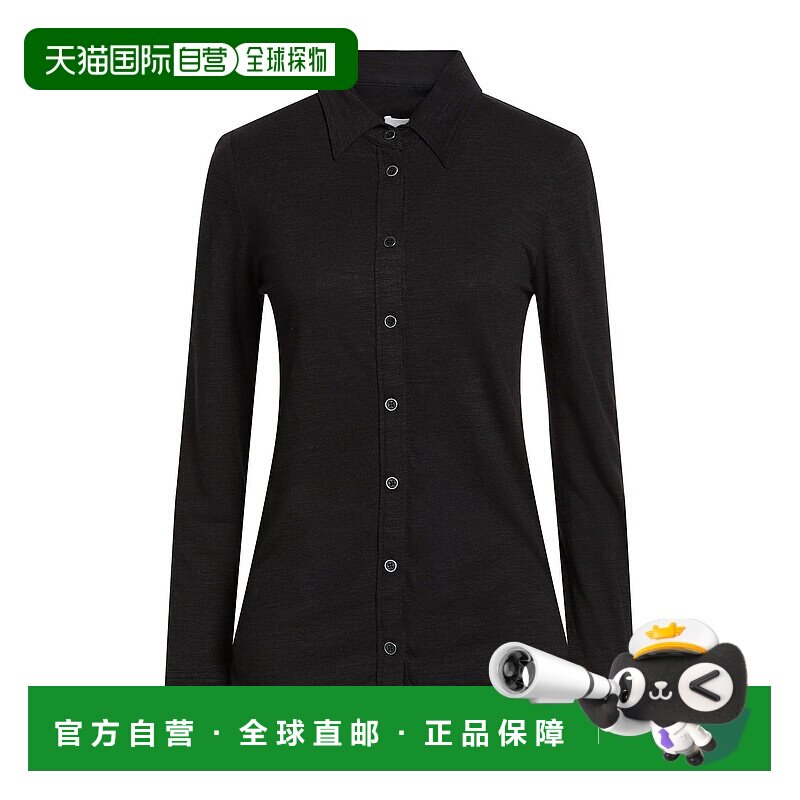 1h可退 香港直邮ISABEL MARANT 女士 Blouses 纯色衬衫 black黑色