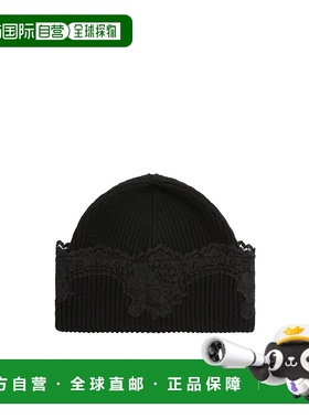 香港直邮Valentino VLOGO SIGNATURE 羊绒和蕾丝针织帽 WHB02IGTD