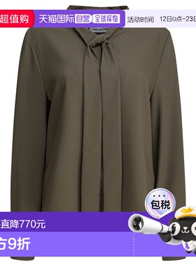 1h可退 香港直邮Self-Portrait 女士 绿色聚酯混纺衬衫 PF25016TG