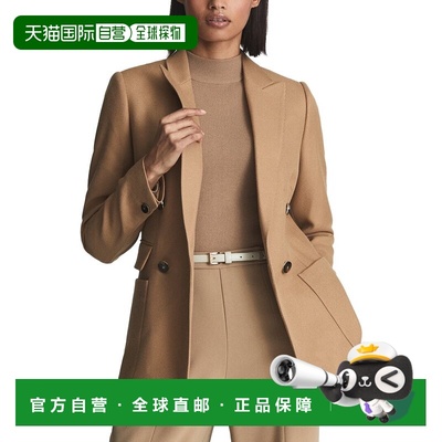 自营Reiss Larsson Double-Breasted Twill Wool-Blend Jacket -