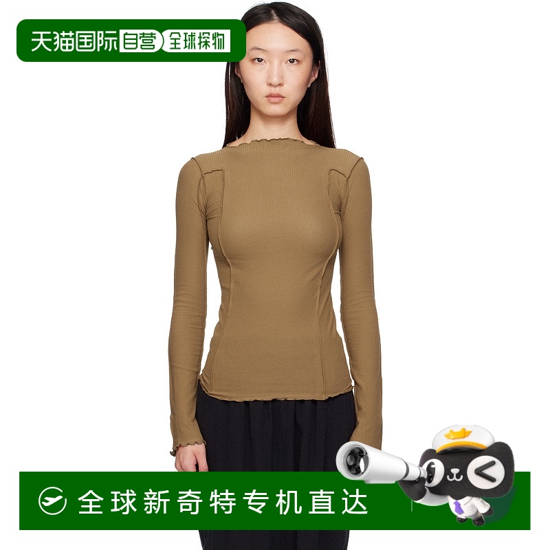 1h可退 香港直邮潮奢 Baserange 女士 棕色 Omato 长袖 T 恤 TTML