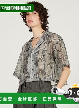 1h可退 日本直邮PRANK PROJECT 女士Python印花透视衬衫 31251316