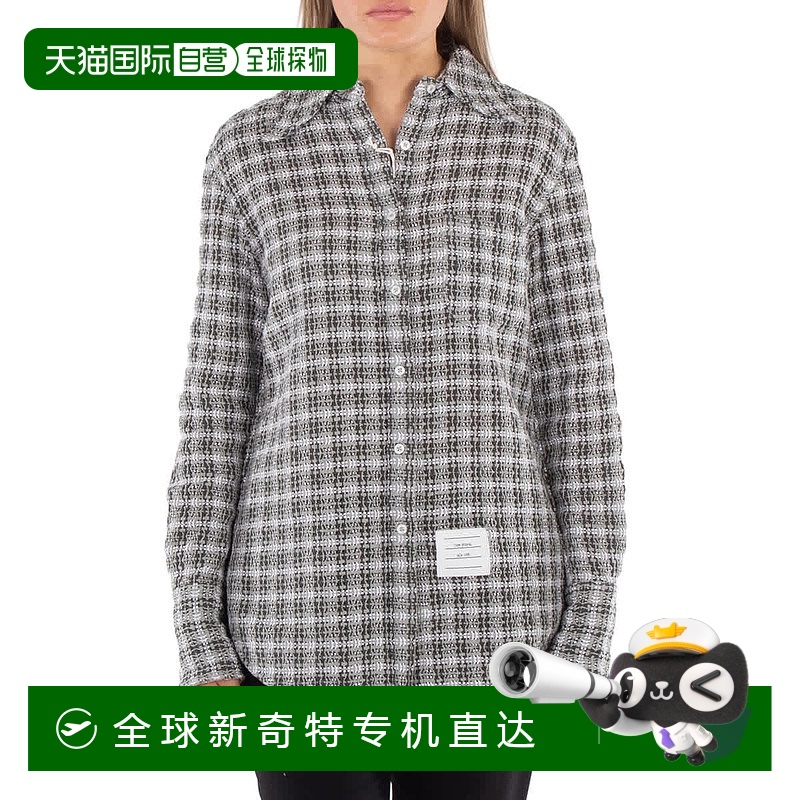 自营 Thom Browne女士格子钩针斜纹大码衬衫-多色 【美国奥莱】直