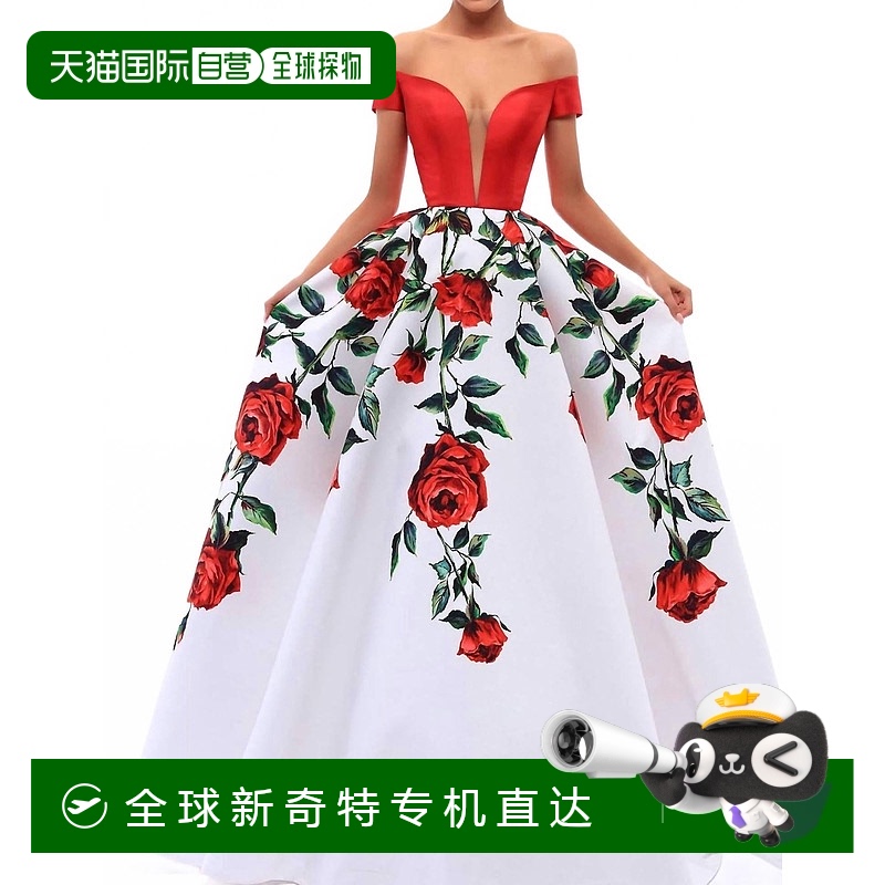 自营 tarik ediz红色A字型长裙 【美国奥莱】直发