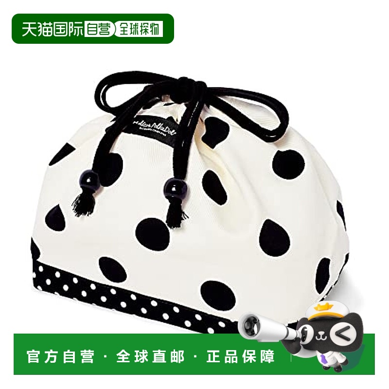 【日本直邮】Colorful Candy Style [D_p]抽绳饭盒圆点斜纹白N349