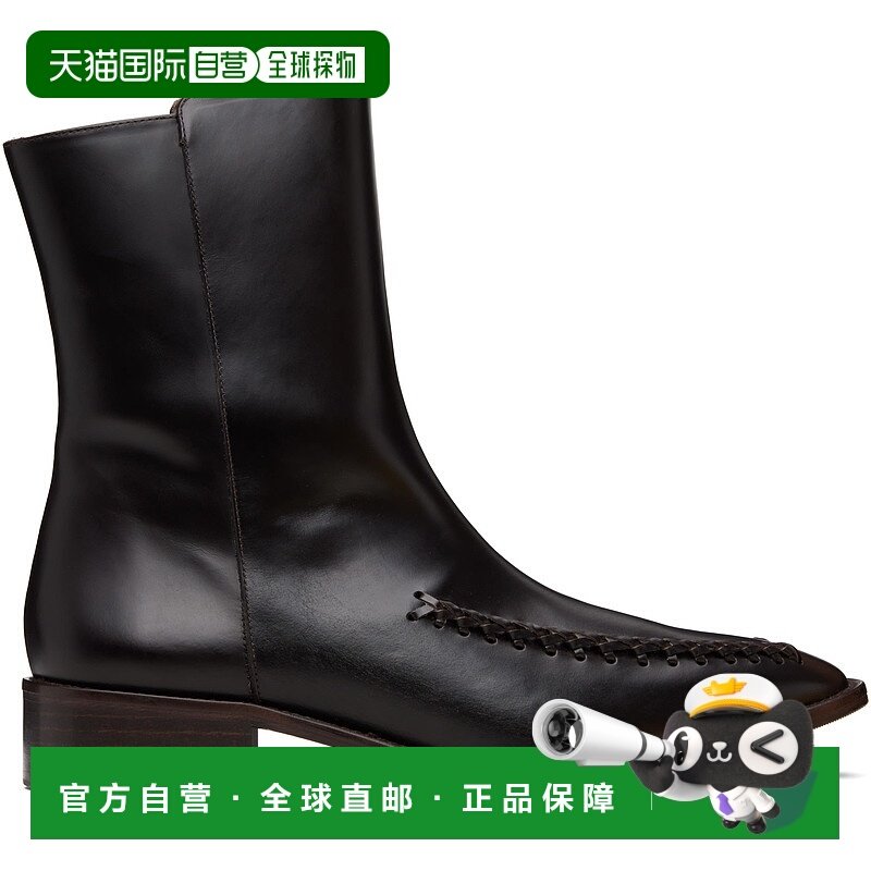 1h可退 香港直邮Hereu 女士 棕色 Metla Polished 踝靴 METPWF