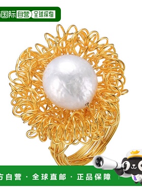 自营 geneviveSterling Silver 14k Gold Plated with 14mm Genui