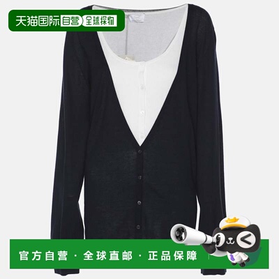 自营Voyage By Marina Rinaldi Navy Blue/white Knit Shrug - na