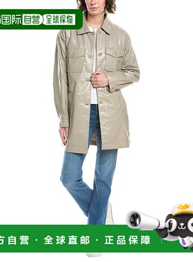 自营 Jane Post系带风衣-灰色 美国奥莱直发长袖