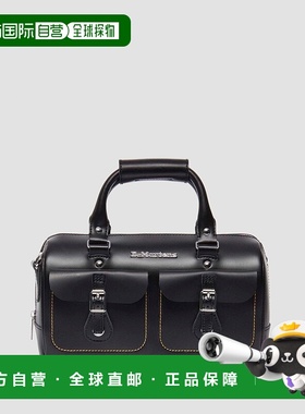 自营欧洲直邮DrMartens马丁大夫 KIEV女士皮革黑色手提包旅行包