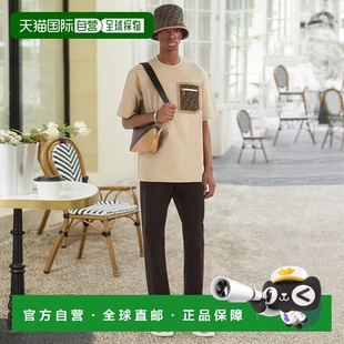 褐色棉短袖 自营1h可退 男士 芬迪 T恤 欧洲直邮FENDI