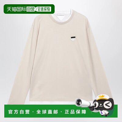 香港直邮PRADA 男士T恤 UJL73BWM111CDF0P40 AW2026 白色 Talc wh