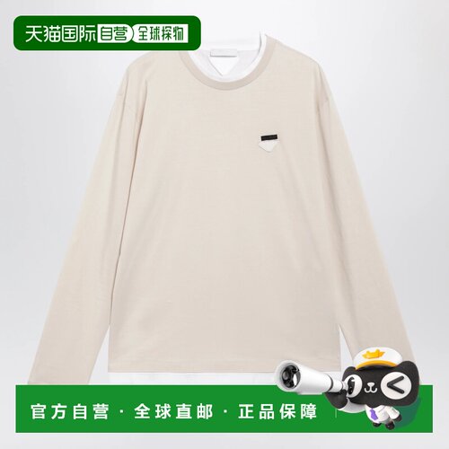 香港直邮PRADA 男士T恤 UJL73BWM111CDF0P40 AW2026 白色 Talc wh