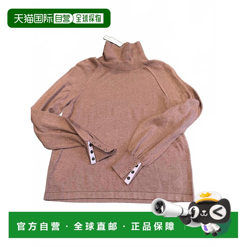 自营lilla pWomen's Snap Cuff Turtleneck Sweater In Hivkory -