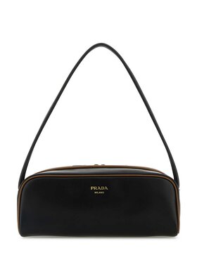 Prada 普拉达 女士 黑色皮革肩包 1BC249ASKF0S5V
