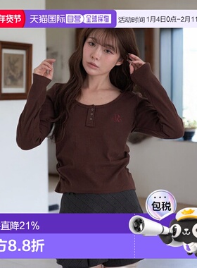 1h可退 日本直邮Ray Cassin 女装 胸前刺绣 宽松亨利T恤 RCN10523