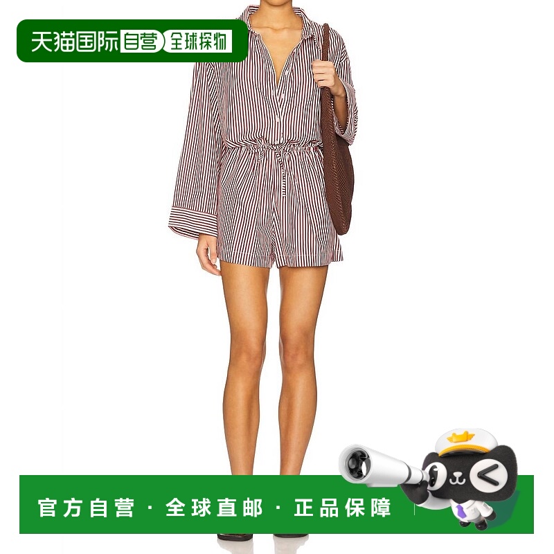 自营faithfull the brandFreja Playsuit In Clare Stripe - clar