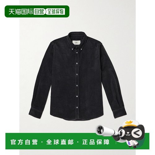 1h可退 香港直邮Ami Paris 男士 ADC 领尖带扣式衣领Logo刺绣棉质