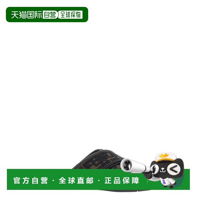 香港直邮FENDI 男士凉鞋 7X1548AJZEF0R7R CO 黑色 Embroidered c