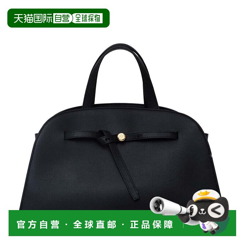 自营tory burchRommy皮革Bauletto包-黑色 美国奥莱直发单肩包